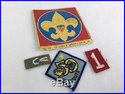 Vintage Boy Scouts Of America Beaver Medal Badges Patches Lot Wood Pins Knots