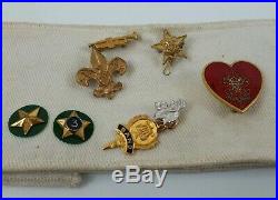 Vintage Boy Scouts Of America Order Of The Arrow (OA) Sash, Patch & Pins