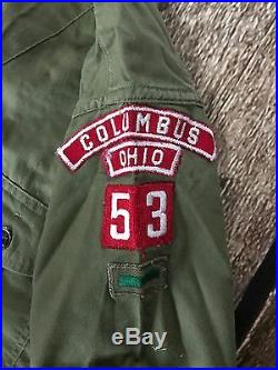 Vintage Boy Scouts Of America Uniform Complete Hat Socks Manuals Patches Euc