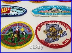 Vintage Boy Scouts Patches Lot of 44 Roundup Jamboree Merit Badges 1970's