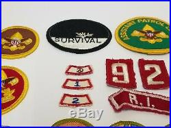 Vintage Boy Scouts Patches Lot of 44 Roundup Jamboree Merit Badges 1970's