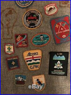 Vintage Boy Scouts Poncho 100+ Patches Badges Canada