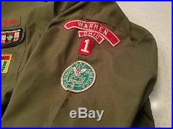 Vintage Boy Scouts Uniform Pants Shirt Jacket 1960's Scout Patches Used