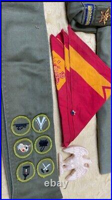 Vintage Boy Scouts of America Uniform Set Shirt, Pants Patches & More