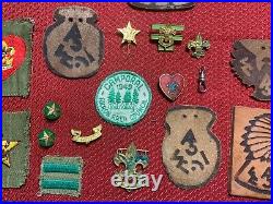 Vintage Bsa 1940's 1950's Lot Of 18 Patch Pins Leather Boy Scout 106a