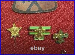 Vintage Bsa 1940's 1950's Lot Of 18 Patch Pins Leather Boy Scout 106a