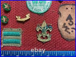 Vintage Bsa 1940's 1950's Lot Of 18 Patch Pins Leather Boy Scout 106a