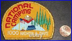 Vintage Bsa Boy Scout 1000 Nights And Days National Camping Patch Gold Maylar