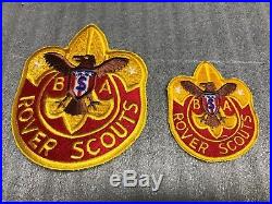 Vintage Bsa Rover Scout Patch Jacket & Pocket Rare 5 3/4 & 3 3/4 Tall Mint
