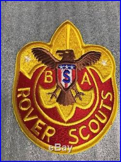 Vintage Bsa Rover Scout Patch Jacket & Pocket Rare 5 3/4 & 3 3/4 Tall Mint