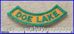 Vintage CAMP DOE LAKE Boy Scout Segment Badge PATCH BSA Uniform Camper Rocker FL