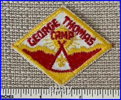 Vintage CAMP GEORGE THOMAS Boy Scout HAT DIAMOND PATCH BSA Camper Uniform OK