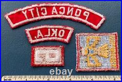 Vintage CAMP WILL ROGERS PONCA CITY OKLAHOMA Boy Scout PATCHES Troop 6 9 BSA OK