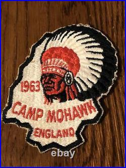Vintage Camp Mohawk England 1963 Sew-On Patch BSA Boy Scouts Scouting Indian