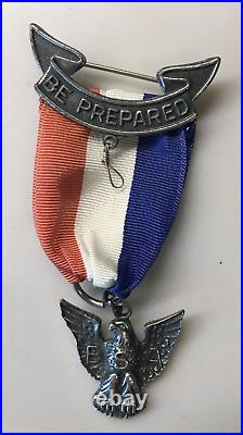 Vintage Eagle Boy Scout Case Medal Badge Ribbon Rank Patches Lapel Pin BSOA