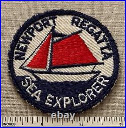 Vintage Early 1950s NEWPORT REGATTA Sea Explorer Boy Scout PATCH BSA Ship Badge