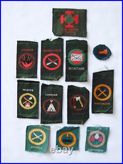 Vintage Early Boy Scouts (Routier) Merit Badges / Patches Quebec Canada Lot (12)