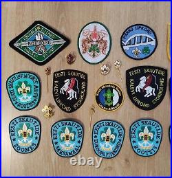 Vintage Estonia Boy Scouts in Exile patch lot / mostly pre-1989 diaspora badges