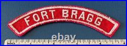 Vintage FORT BRAGG Boy Scout Red & White Community Strip PATCH MBS RWS Badge FT