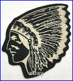 Vintage Felt Indian Chief Patch (boy Scouts) (indian Motorcycle)