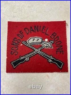 Vintage Felt Sons of Daniel Boone Patch by Standard Pennant