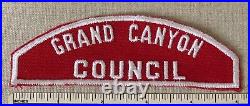 Vintage GRAND CANYON COUNCIL Boy Scout Red & White Strip PATCH BSA RWS Scouting