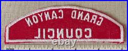 Vintage GRAND CANYON COUNCIL Boy Scout Red & White Strip PATCH BSA RWS Scouting