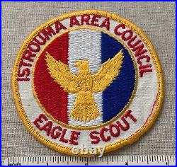 Vintage ISTROUMA AREA COUNCIL Eagle Scout 4 Round PATCH BSA Rank Award Badge