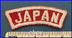 Vintage JAPAN Boy Scout Red & White Military Base Strip PATCH RWS MBS Abroad