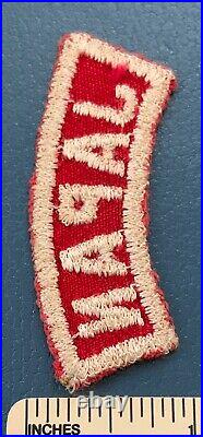 Vintage JAPAN Boy Scout Red & White Military Base Strip PATCH RWS MBS Abroad