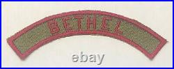 Vintage Khaki & Red BSA Boy Scouts Community Strip Bethel Patch