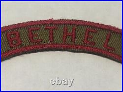 Vintage Khaki & Red BSA Boy Scouts Community Strip Bethel Patch