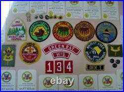 Vintage Lot BSA Boy Scouts 1960s Green Bay Troop 134 Wisconsin Patches, Cards+++