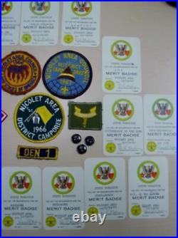 Vintage Lot BSA Boy Scouts 1960s Green Bay Troop 134 Wisconsin Patches, Cards+++