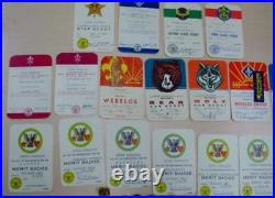 Vintage Lot BSA Boy Scouts 1960s Green Bay Troop 134 Wisconsin Patches, Cards+++