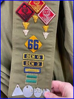 Vintage Lot Boy Scout Badges Patches 50s-60s Eagle Sash Rank Merit Camp Osceola