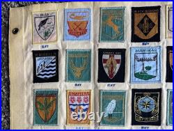 Vintage Lot Of New Zealand 48 Scout Patches Professionally Sewn On Cloth Rare