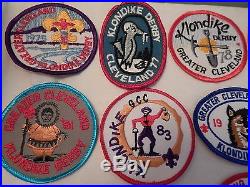 Vintage Lot of 20 Greater Cleveland Klondike Derby Patches 1975 2004 Boy Scout