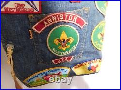 Vintage Lot of (50+) 70's & 80's Boy Scouts Patches Stitched on LEVI'S VEST