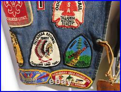 Vintage Lot of (50+) 70's & 80's Boy Scouts Patches Stitched on LEVI'S VEST