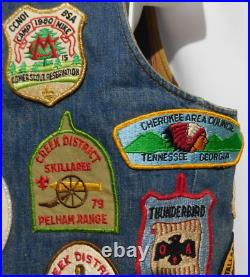 Vintage Lot of (50+) 70's & 80's Boy Scouts Patches Stitched on LEVI'S VEST