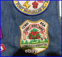 Vintage Lot of (50+) 70's & 80's Boy Scouts Patches Stitched on LEVI'S VEST