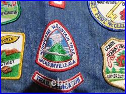 Vintage Lot of (50+) 70's & 80's Boy Scouts Patches Stitched on LEVI'S VEST