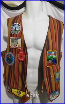 Vintage Lot of (50+) 70's & 80's Boy Scouts Patches Stitched on LEVI'S VEST