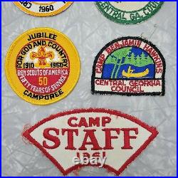 Vintage Lot of BSA Boy Scouts 1960's Central Georgia Council Camp Badges Patches