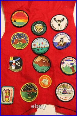 Vintage Lot of Boy Scouts of America Vest With Patches And Some Accessories