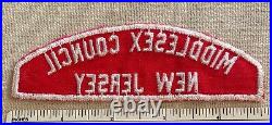 Vintage MIDDLESEX COUNCIL NEW JERSEY Boy Scout Red & White Strip PATCH RWS NJ