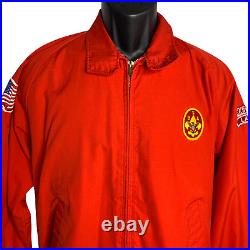 Vintage Mens 70s Boy Scouts of America Official Jacket M Red Patches