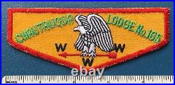 Vintage OA CHAUTAUQUA LODGE 165 Order of the Arrow FLAP PATCH WWW Mayville, NY