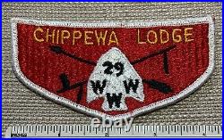 Vintage OA CHIPPEWA LODGE 29 Order of the Arrow Solid Flap PATCH Boy Scout WWW